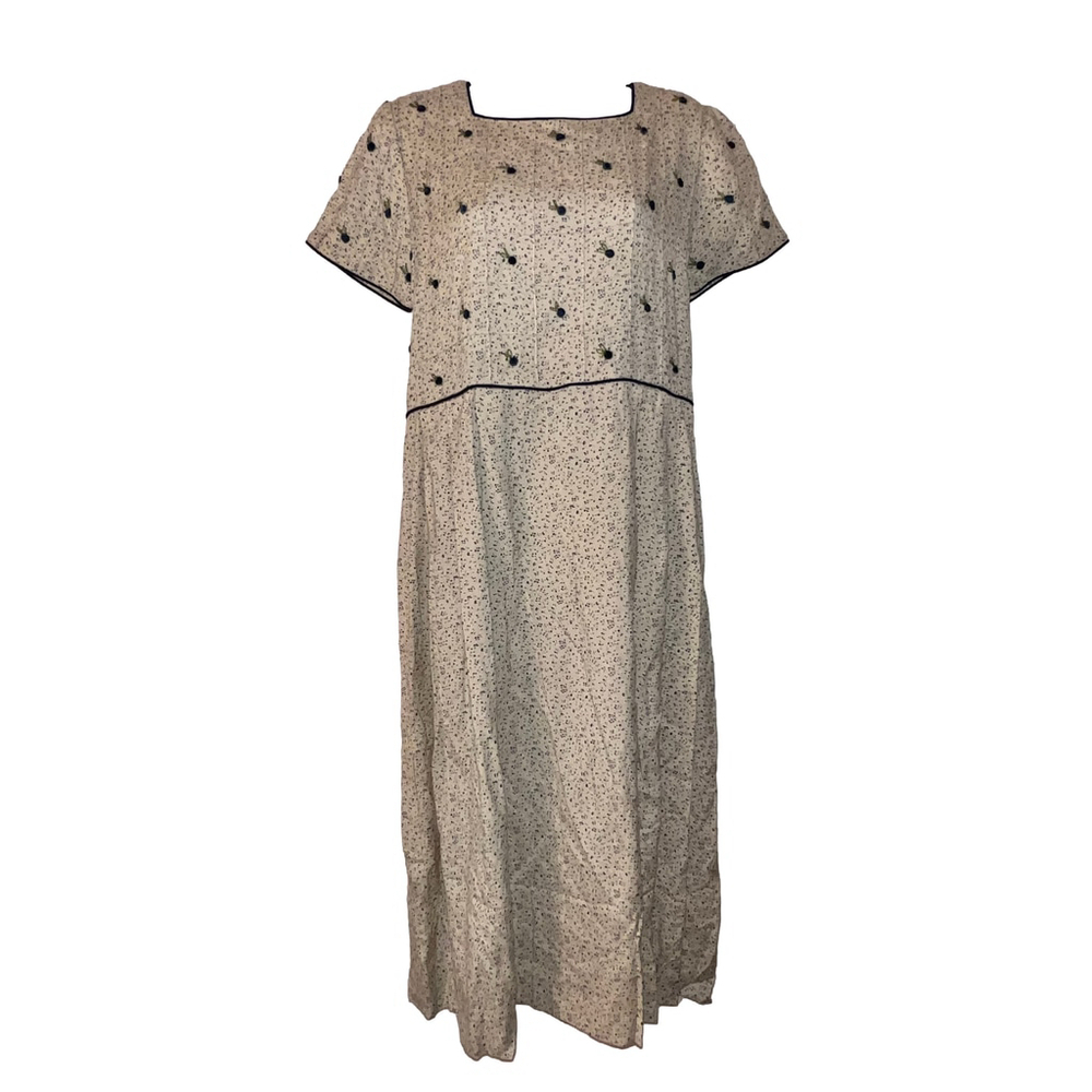 Vintage Sarah Elizabeth Floral Embroidered size 8